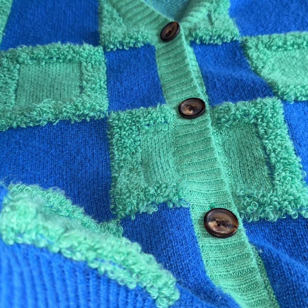 Chunky Checkered Cardigan - Picture 3 of 7